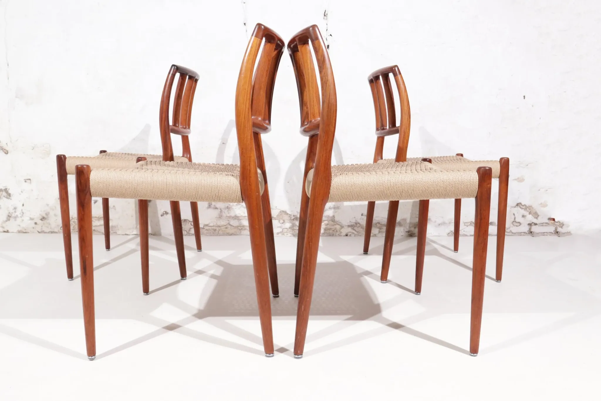 Set of 4 Niels Moller Model 83 rosewood dining chairs, Denmark, 1975