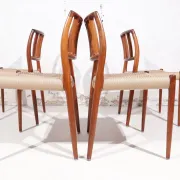 Set of 4 Niels Moller Model 83 rosewood dining chairs, Denmark, 1975