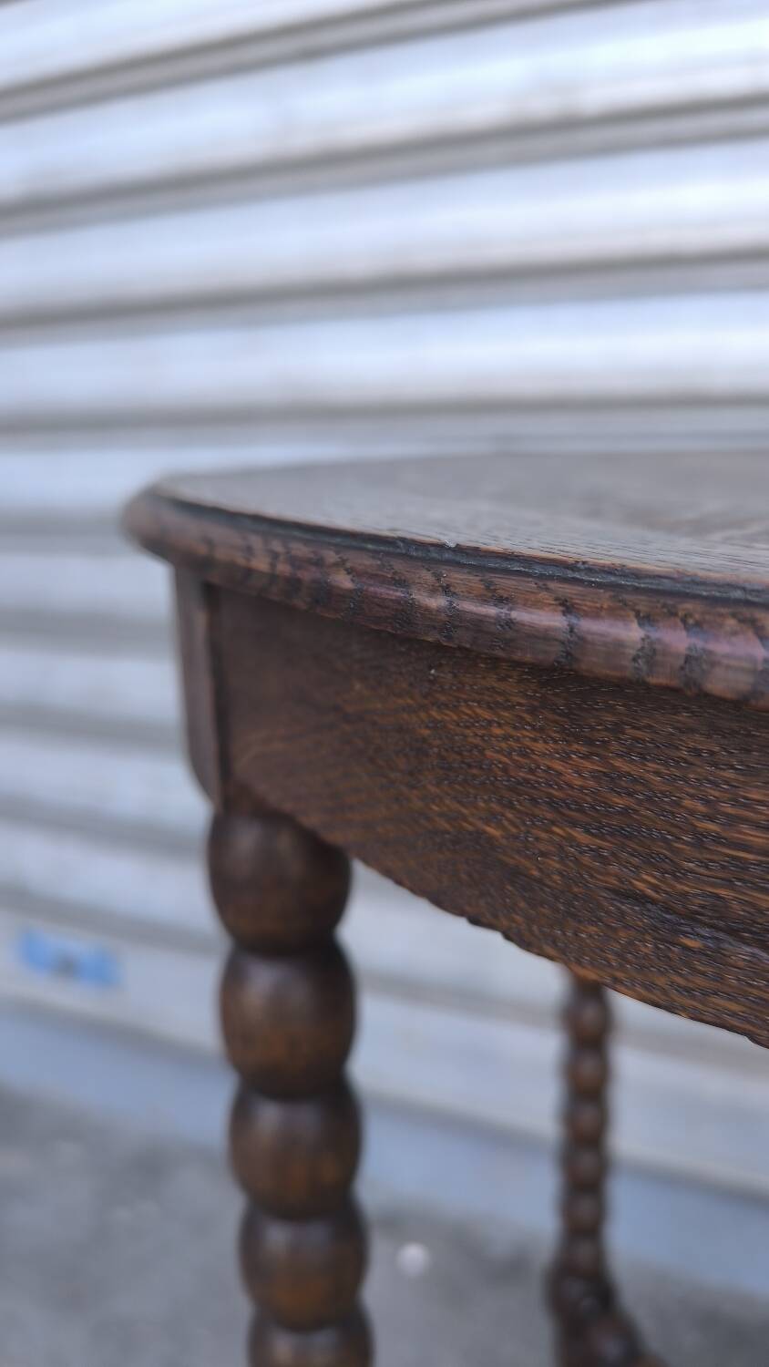 1930s turned wood side table