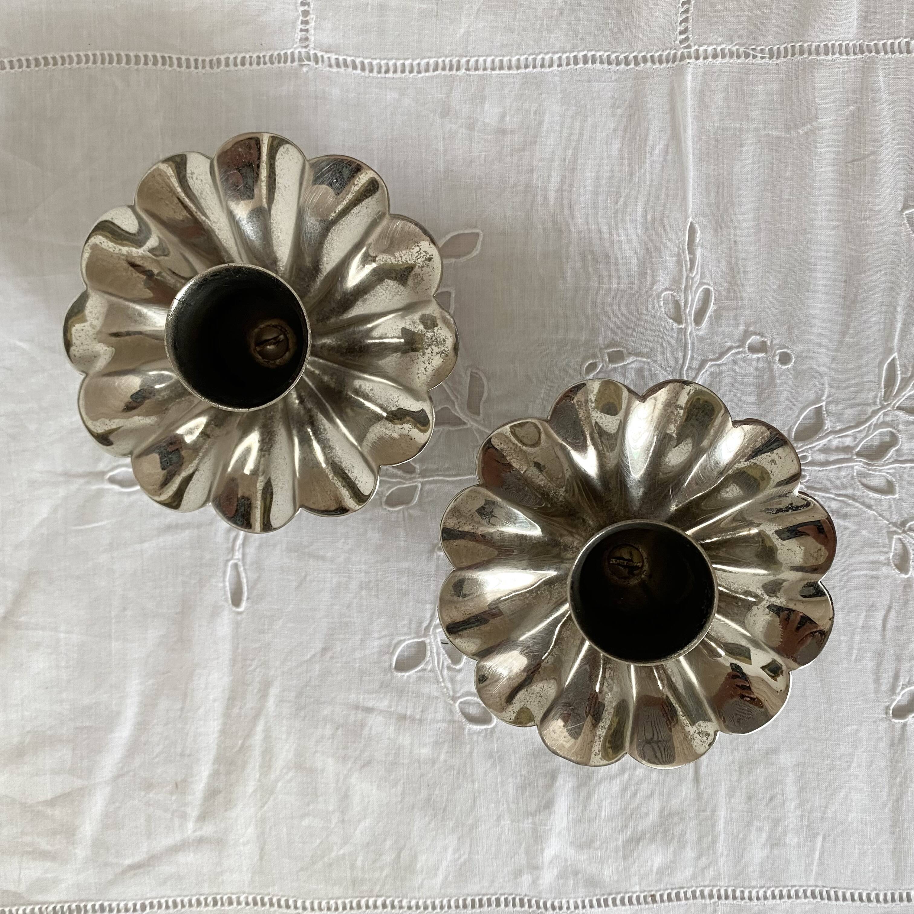 Vintage silver candlesticks