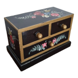 Vintage painted wooden jewel box
