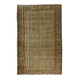 One-of-a-kind turkish handwoven vintage rug - rustic vintage charm 243x 151