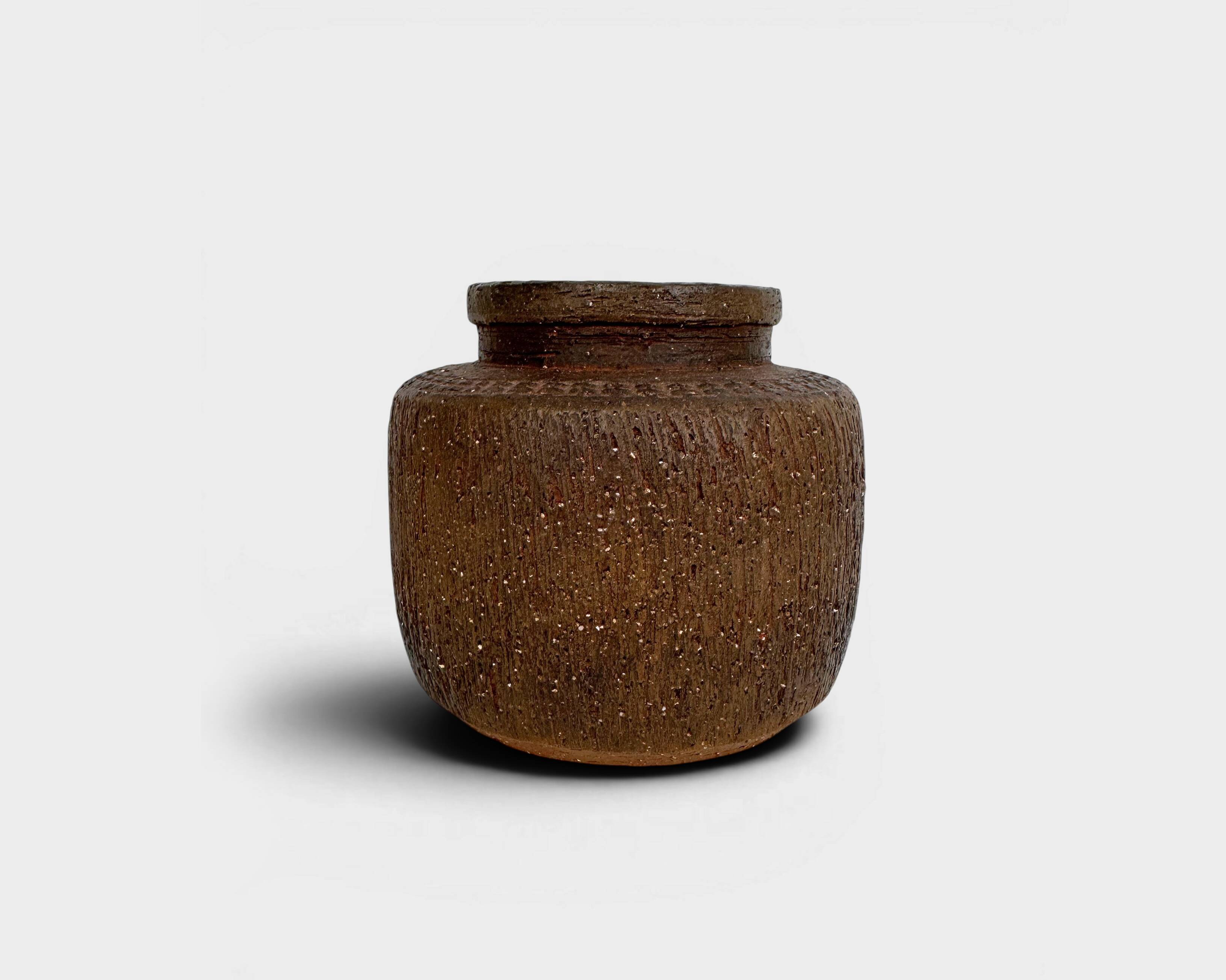 Sculptural stoneware vase by Harry Tusbo, Denmark, 1970s.