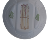 6 assiettes à asperges en porcelaine signé L'Hirondelle