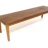 Minimalist teak bench, Sweden, 1960s