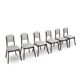 Chaises en velours gris par Angelo Mangiarotti pour La Sorgente Del Mobile, années 1970, lot de 6