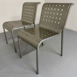 4 chaises en aluminium design italien des années 90 Calligaris italy