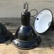 Suspension cloche emaillee noire