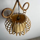 Vintage rattan suspension, 1950