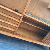 Guillerme et Chambron high sideboard, bar buffet, vintage secretary