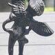 Pair of table bells musician angels in copper metal and bronze