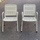 2 white emu rio garden armchairs with armrests