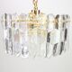 Superb brass and crystal glass light fixture Palazzo, Kalmar, Austria, 1970.