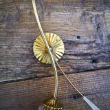 Vintage brass sconces and moulded glass wheat spikes