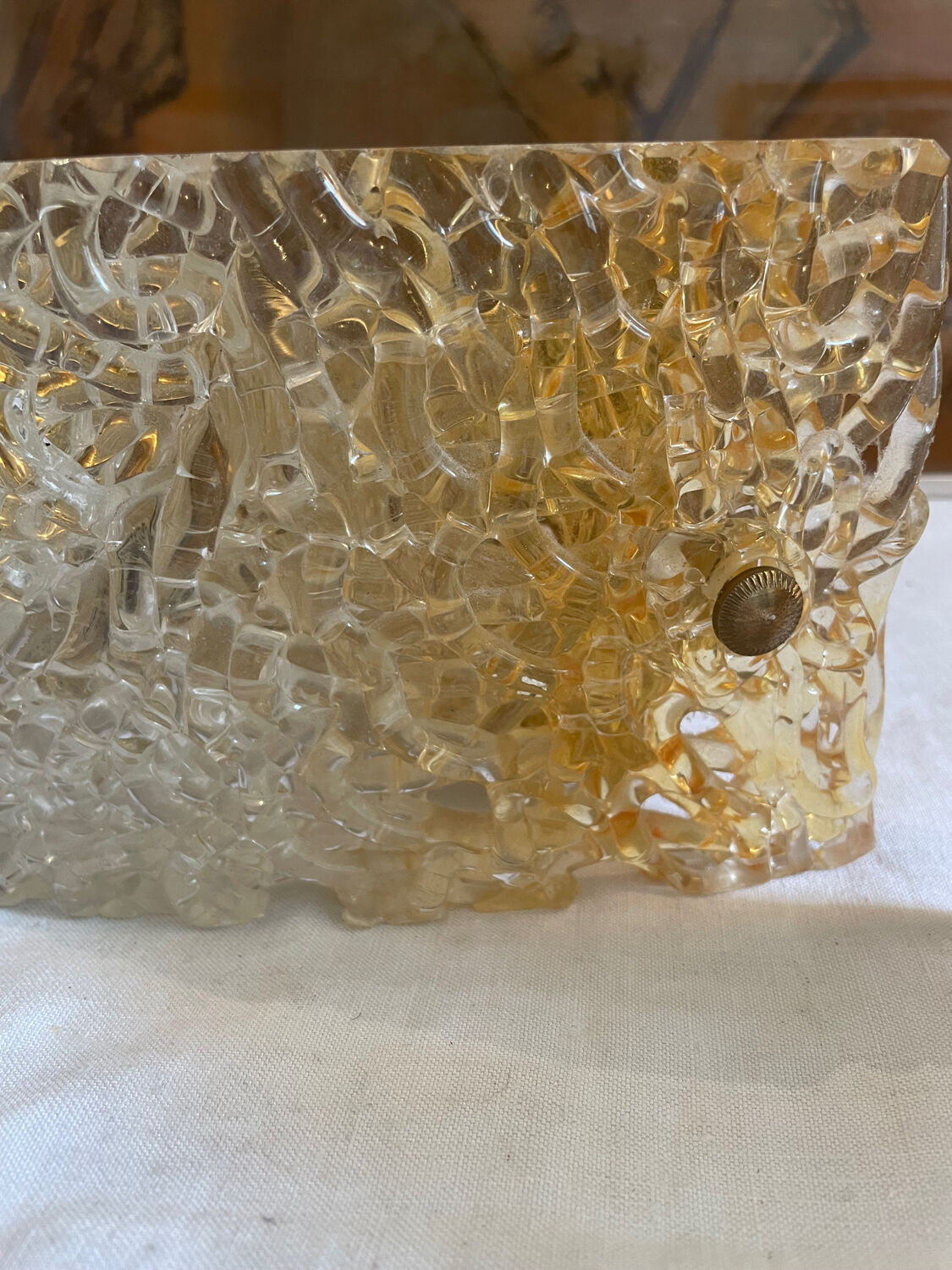 Worked glass wall lamp