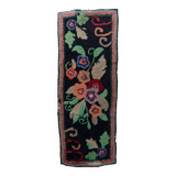 Tapis ancien fait main American Hooked 65cm x 168cm - 1C989