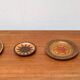 Vintage wooden wall plates, set of 4