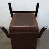 Fauteuil en cuir du milieu du siècle