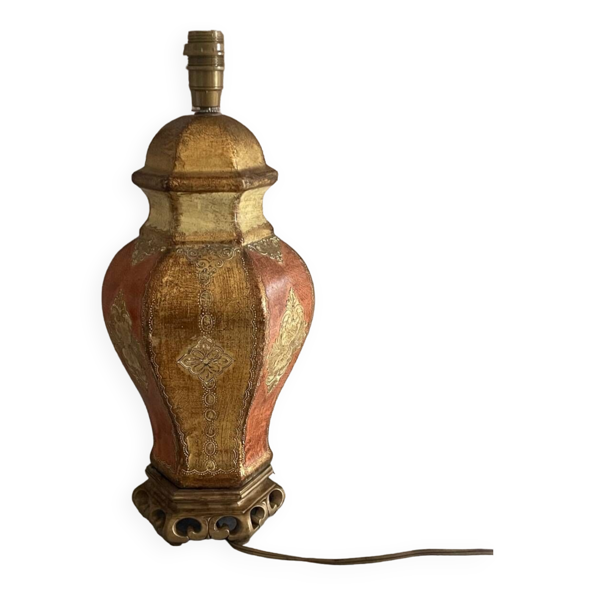 Lampe en céramique décor vénitien