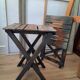 Antique wooden folding stools for painter