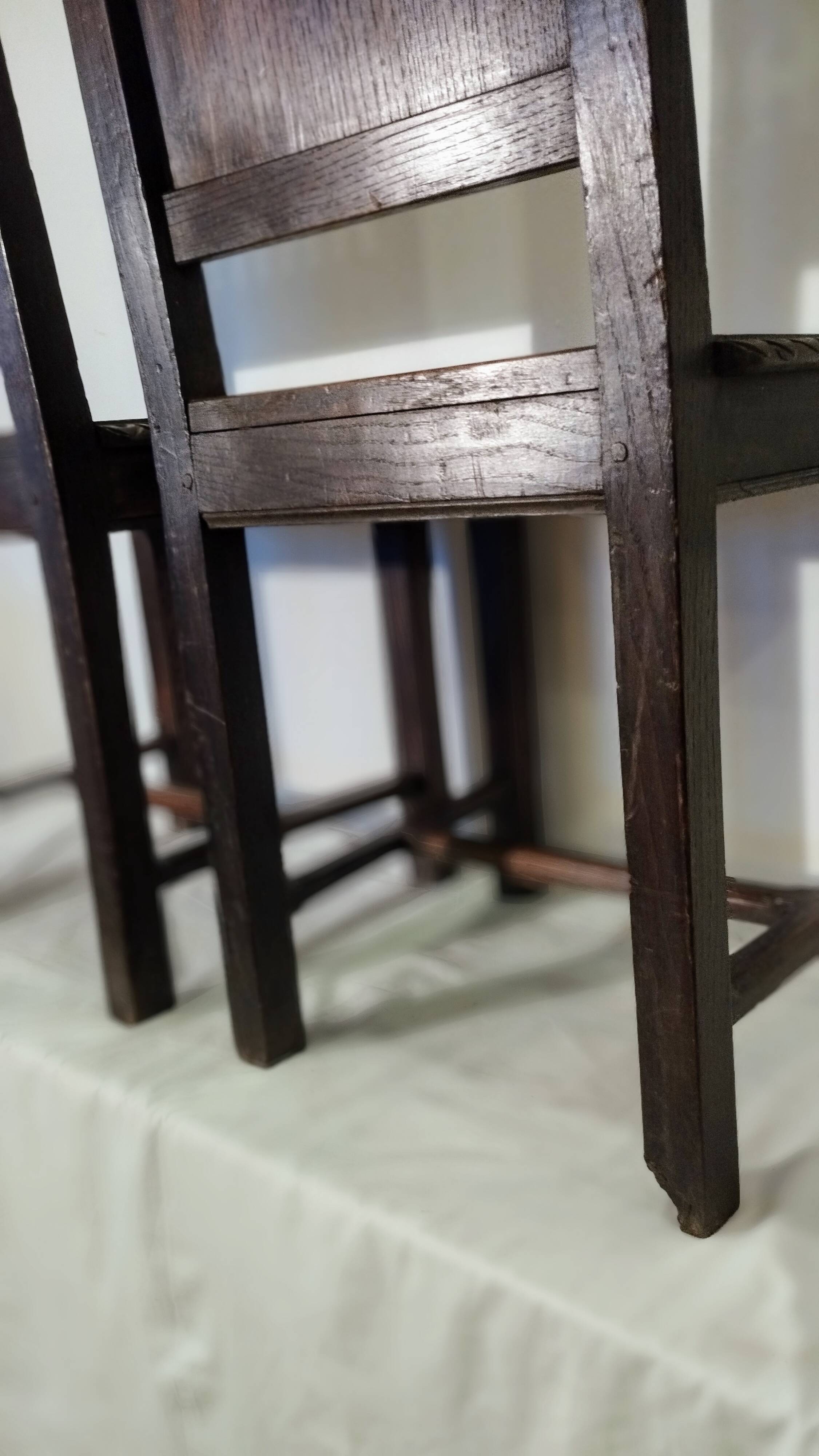 Pair of Breton chairs from the late 19th century.