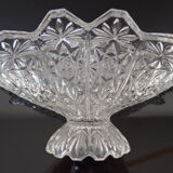 Vintage Crystal Glass Bowl,Glasswork Novy Bor,1950's.