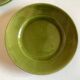 Set of 6 plates in green faience 1960