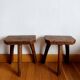 Pair of vintage brutalist stools