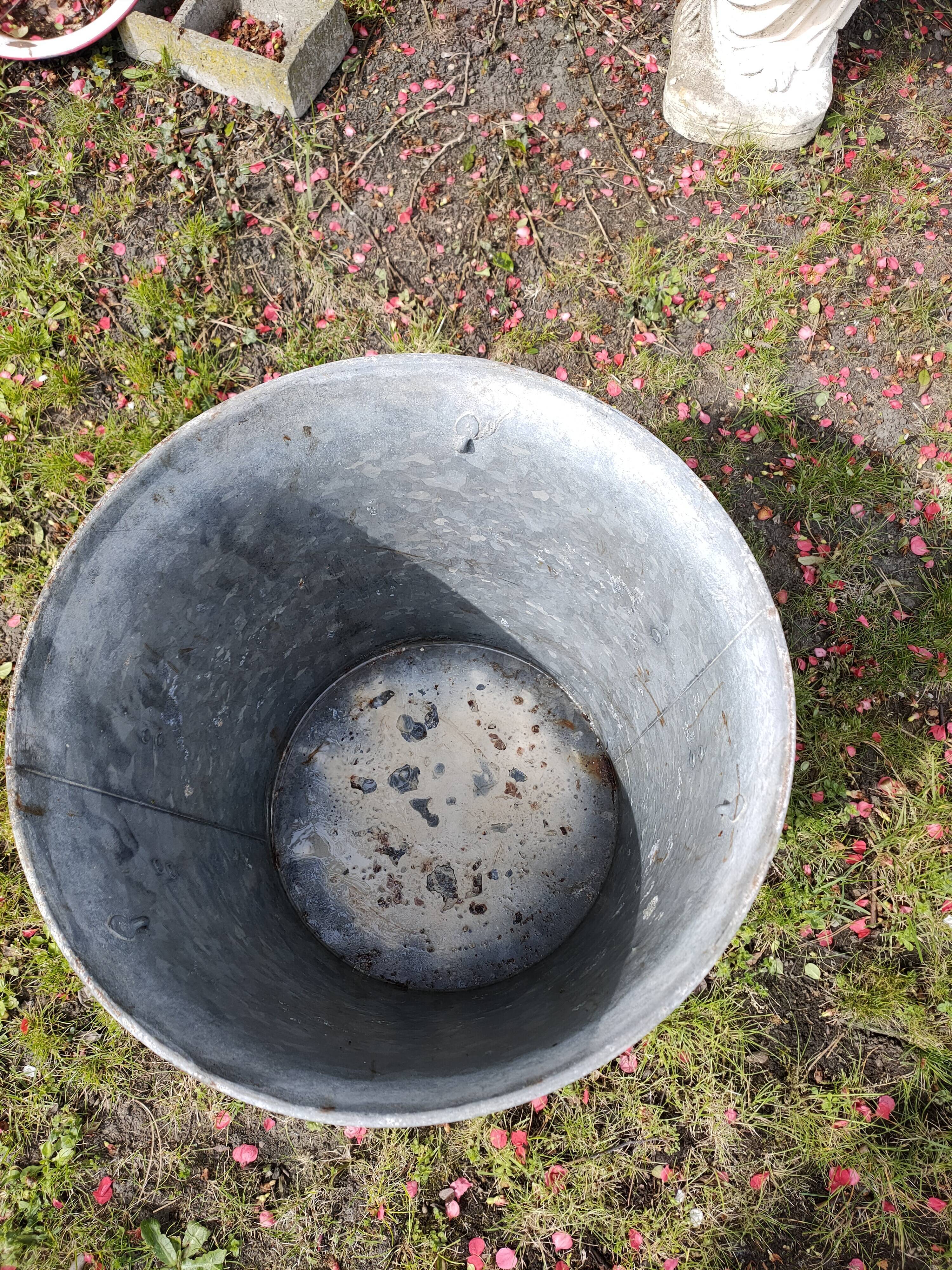 Old zinc basin