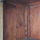 Parisian glass-fronted cabinet, Art Deco vintage bookshelf, solid oak furniture.