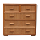 Commode en bois et rotin