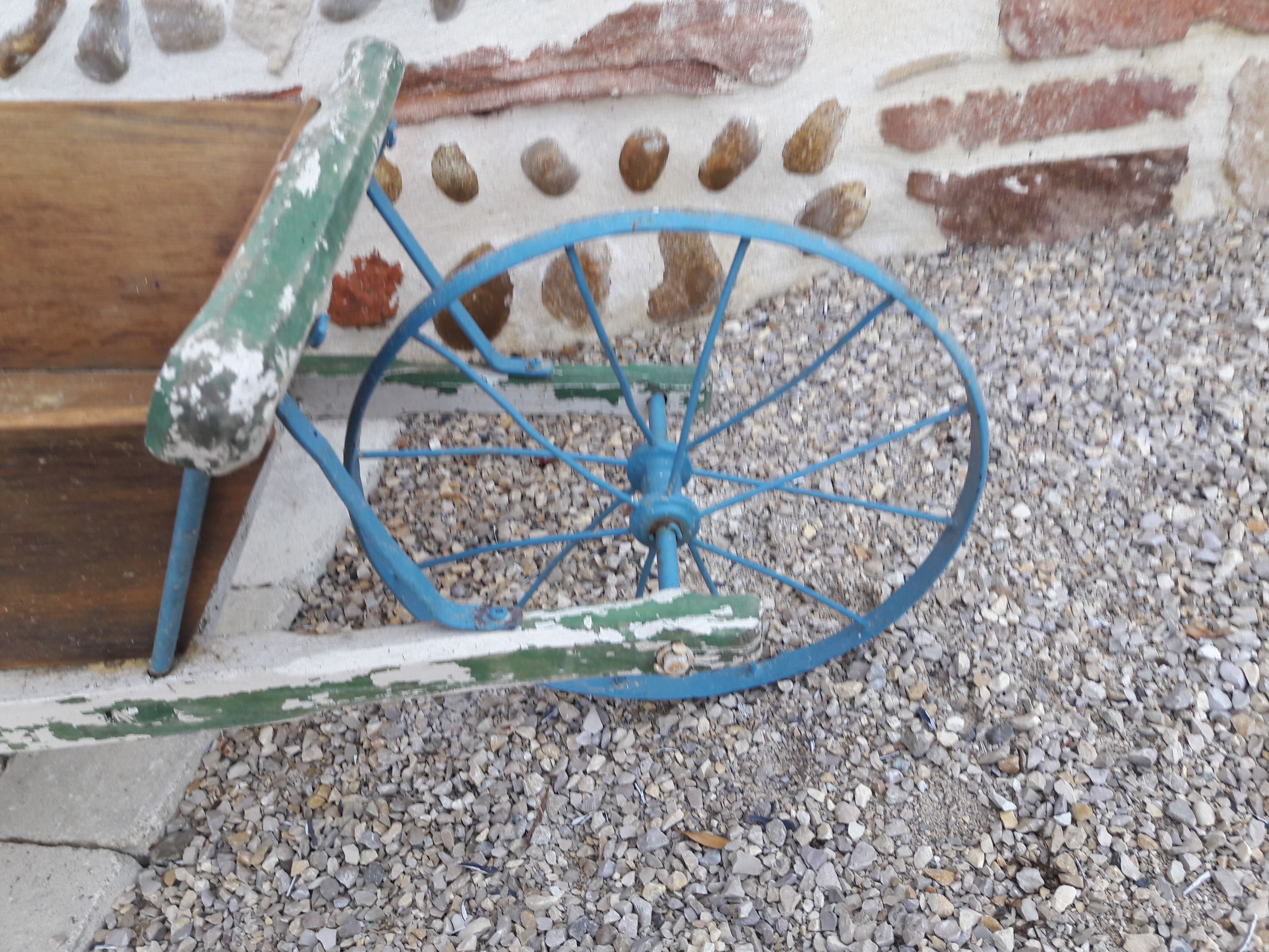Wooden children's wheelbarrow