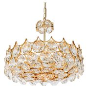 Golden brass chandelier, Sciolari design by Palwa, Germany, 1970s