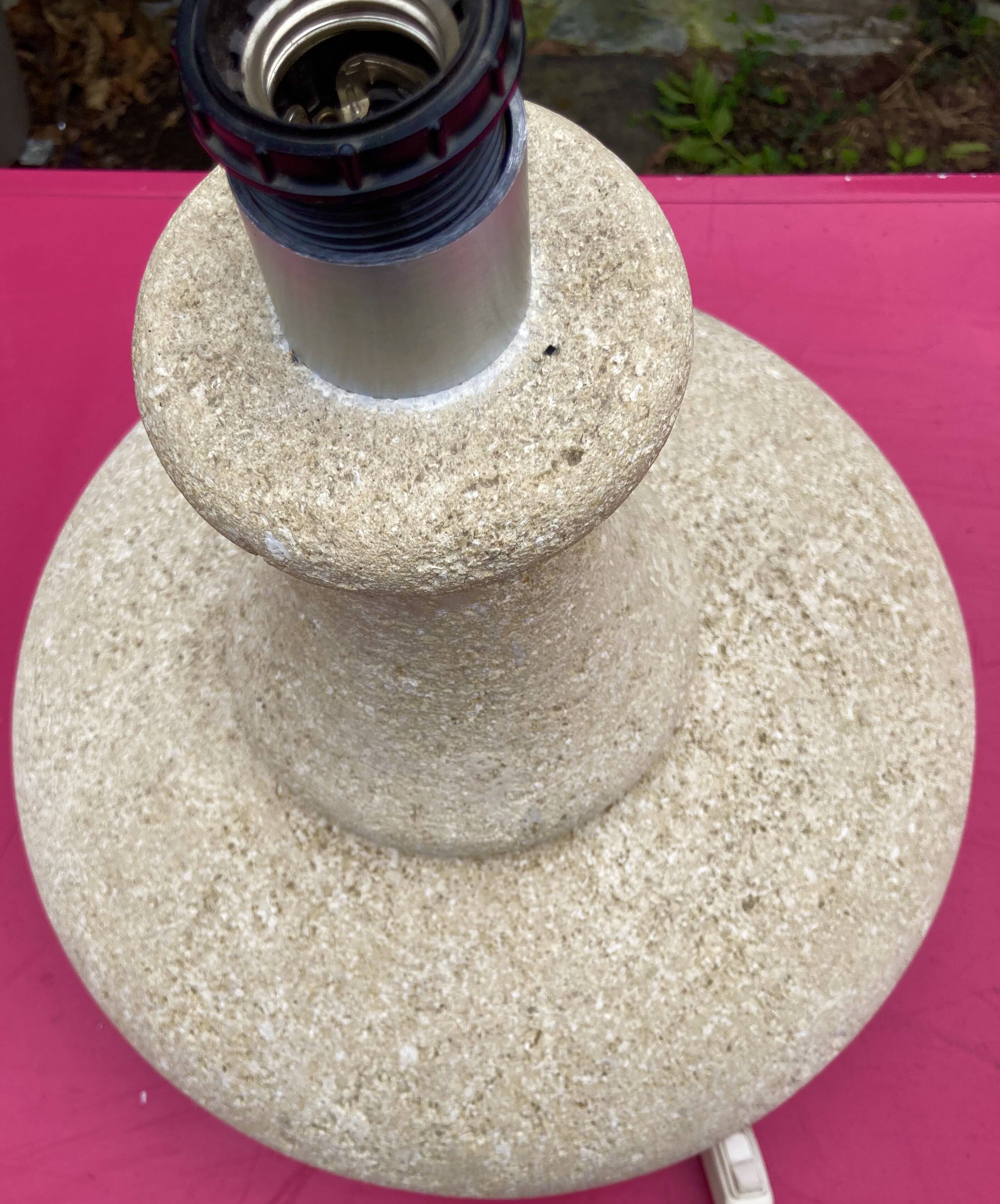 Stone lamp, dlg by albert tormos, arsène galisson, size xxl, approximately 20 kg