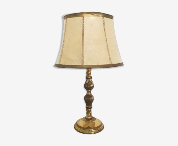 Lampe à poser / chevet - Pied laiton. 1960