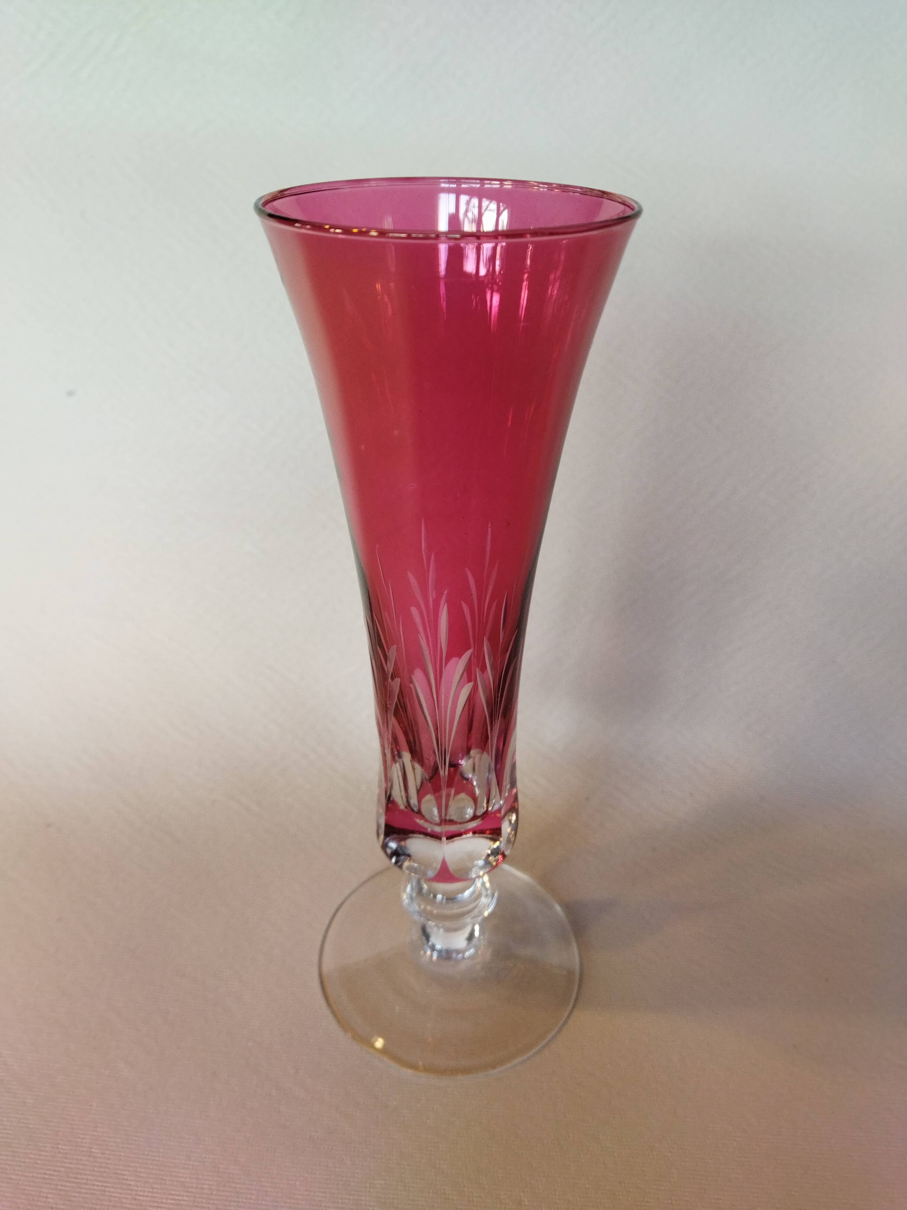 6 vintage champagne flutes