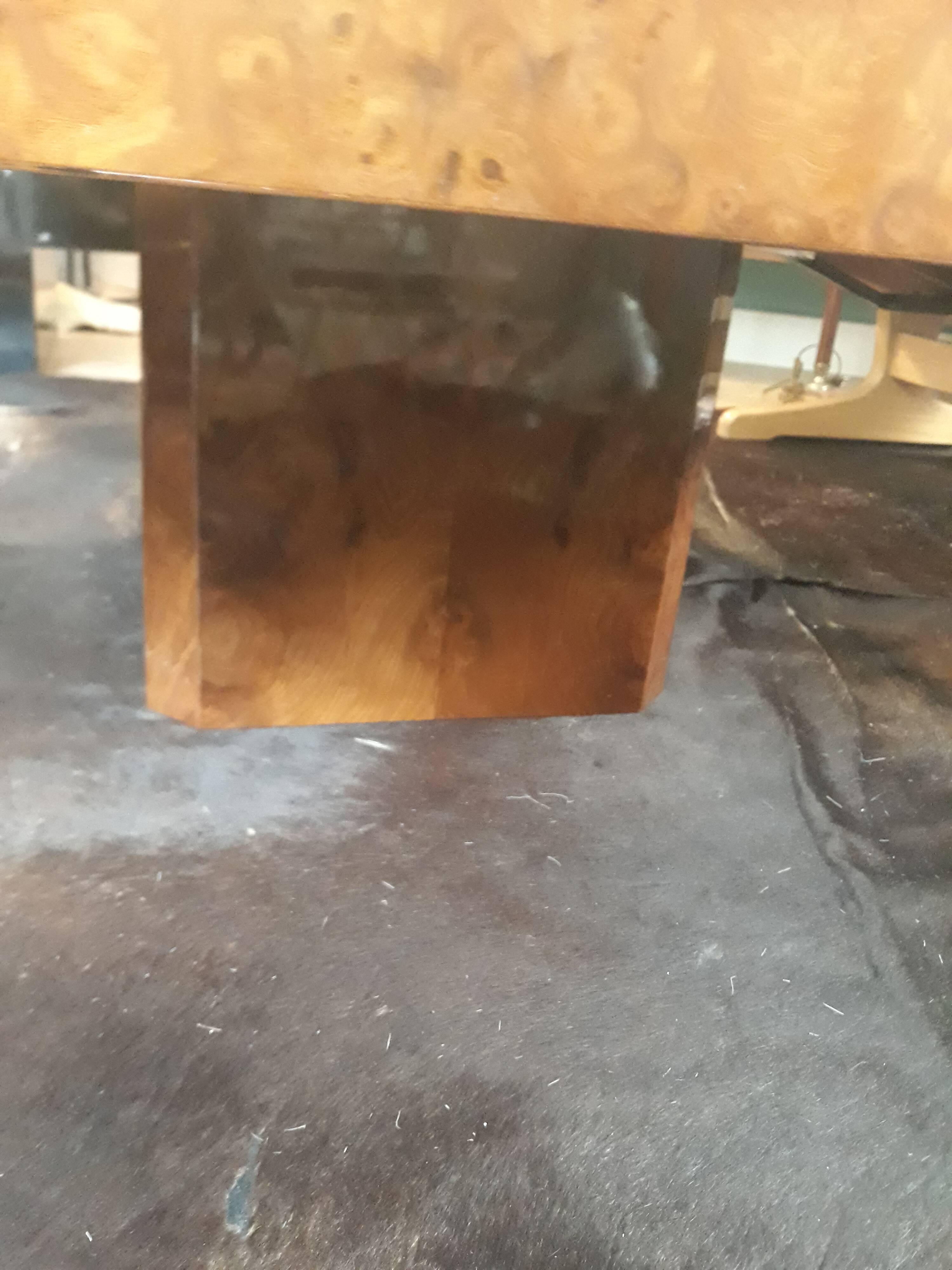 Coffee table with integrated bar in walnut magnifier of Mario Sabot