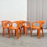 4 chairs "Armchair 300", Henry Massonet, Stamp, 1972