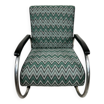 Fauteuil en acier tubulaire par Tubax