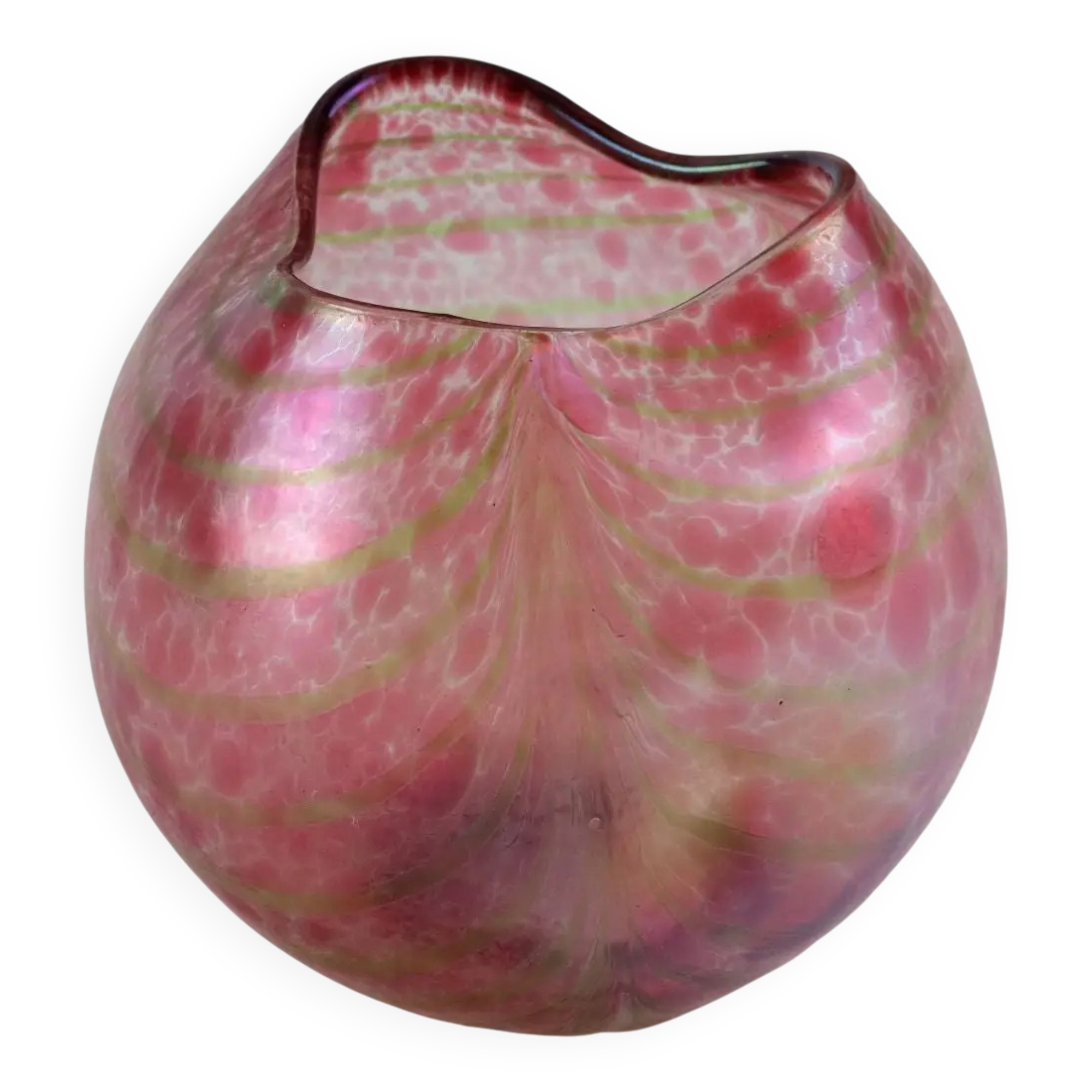 Antique glass vase in Loetz style, Austria, 20th century.