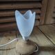 Bedside lamp base reconstituted stone tulip polished glass original