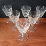 6 stemmed glasses 12 cl VMC Reims "champagne" motif Vintage France