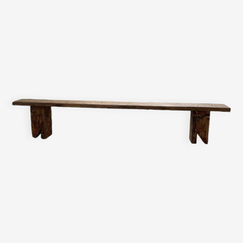 Brutalist solid oak bench 1950 popular art