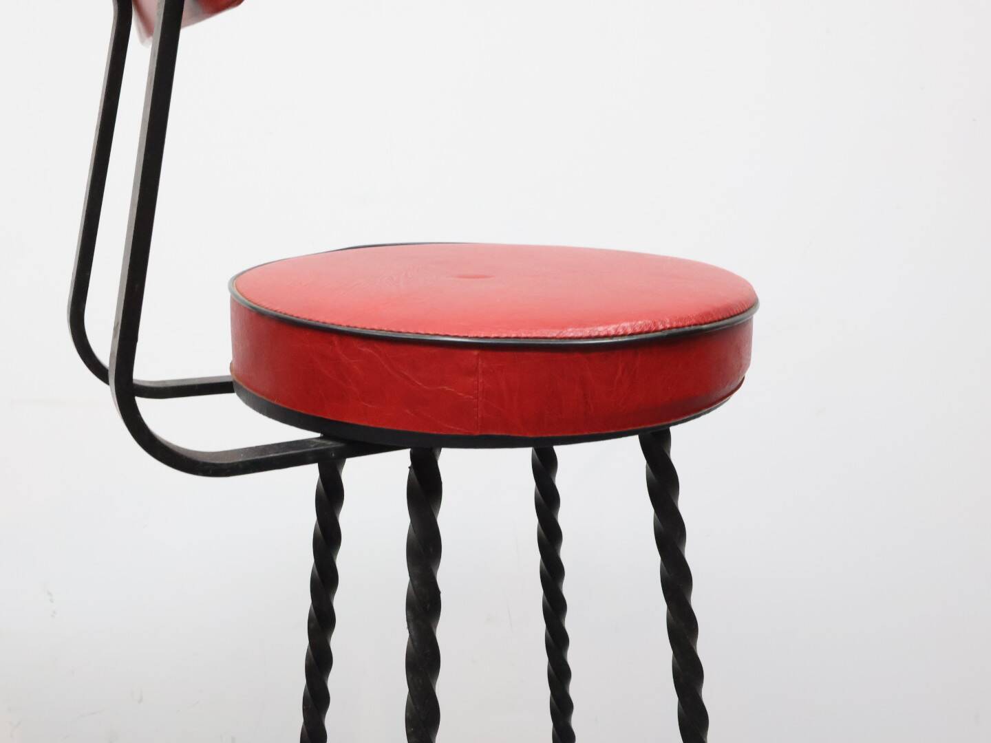 Set barkrukken gietijzer rood skai
