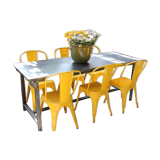 Industrial metal table of the 50s