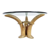 Vintage faux tusk center table or side table, 1970s