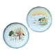 2 Saint Amand plates with mountain decor