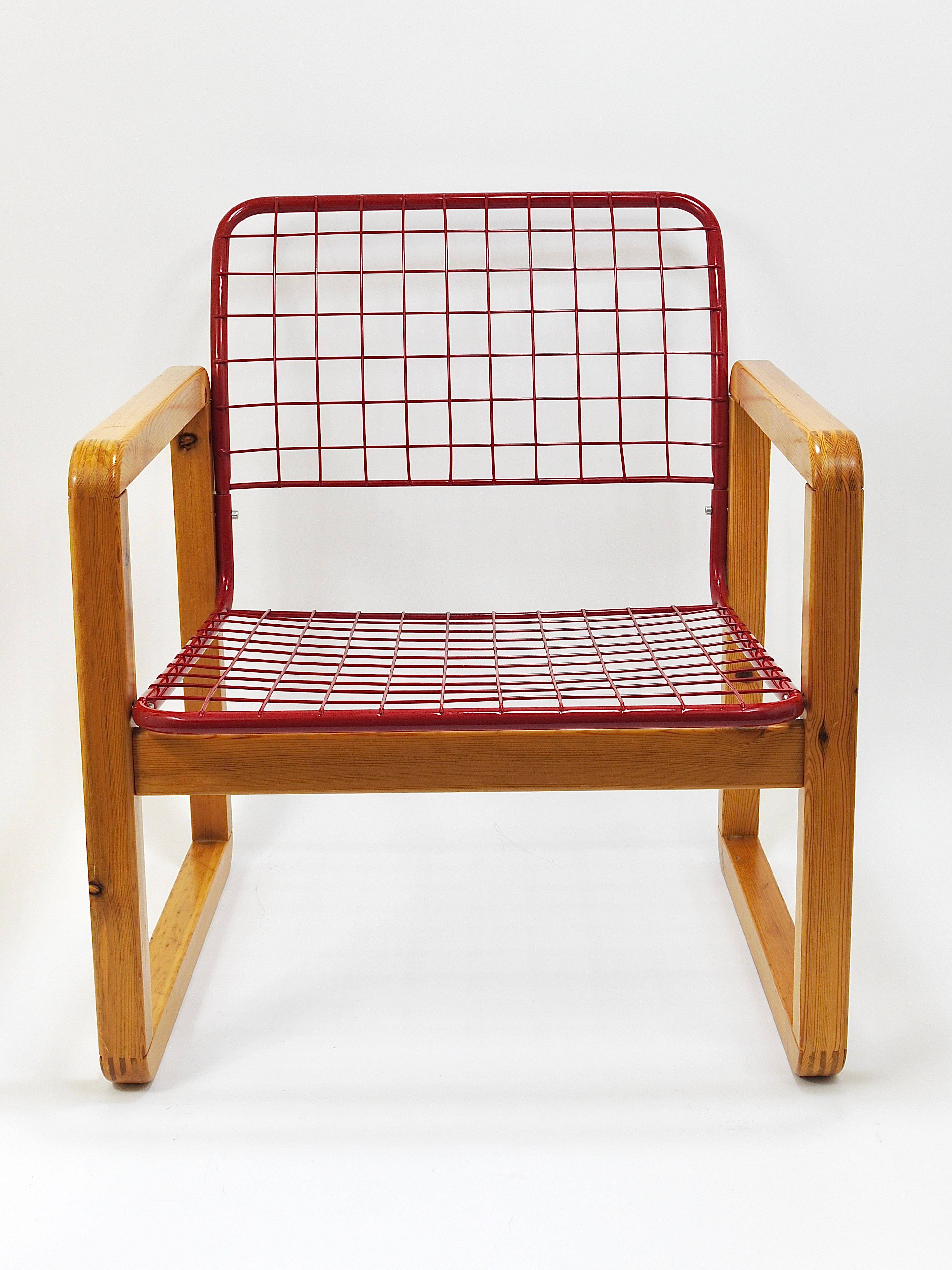 Postmodern Wire Lounge Chair Sälen, Knut & Marianne Hagberg, Ikea, 1982