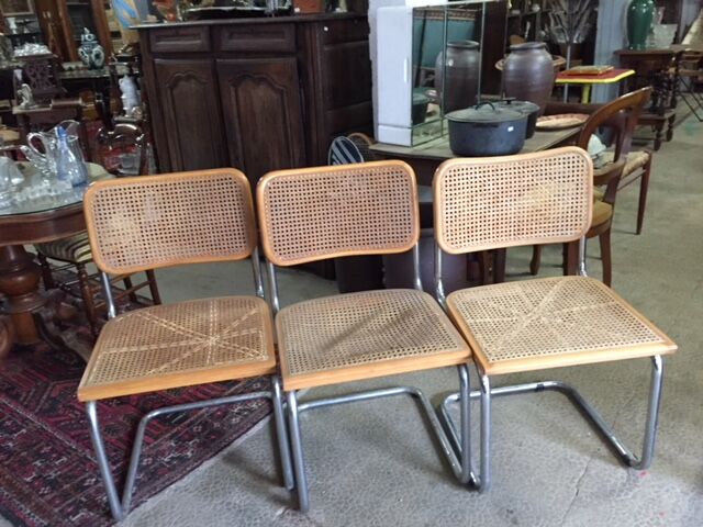 Set of Cesca B32 chairs by Marcel Breuer