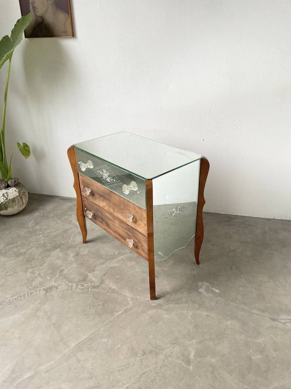 60s mirrored chest of drawers